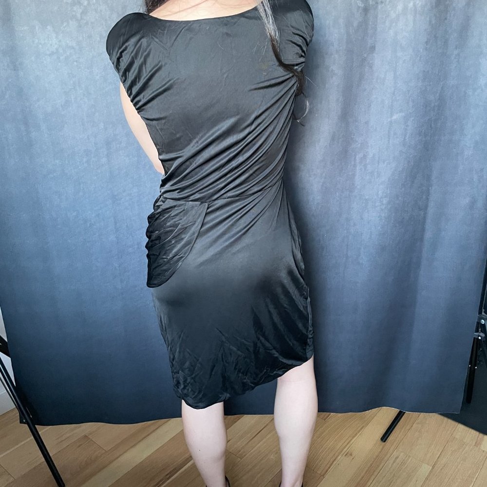 Black Halo Black Ruffle Dress